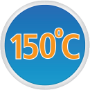 Maximum Service Temperature 150°C